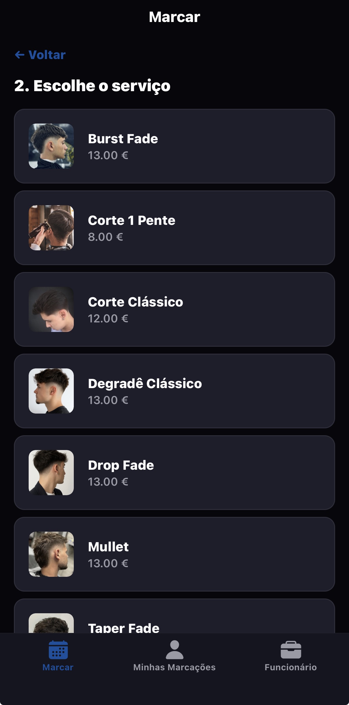 App de Barbearia D’Santos – App